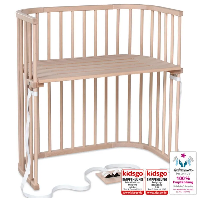 Babybay Cama Co-Sleep Boxspring - natural sem tratamento