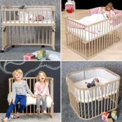 Babybay Cama Co-Sleep Boxspring - natural sem tratamento