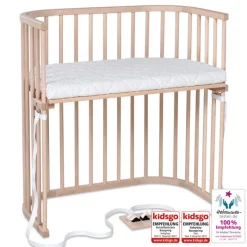 Babybay Cama Co-Sleep Boxspring - natural sem tratamento