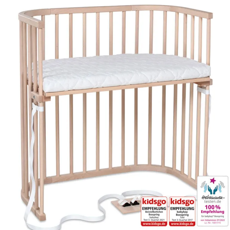 Babybay Cama Co-Sleep Boxspring - natural sem tratamento