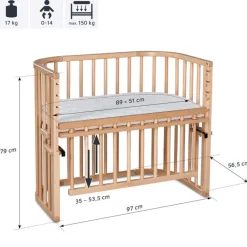 Babybay Cama Co-Sleep Maxi Comfort Plus - lacado natural