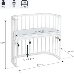 Babybay Cama Co-Sleep Original - lacado branco