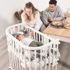 Babybay Grade Lateral Cama Co-Sleep para modelo Maxi e Boxspring - lacado cinza pizarra