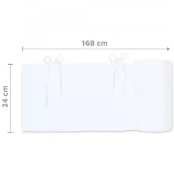 Babybay Protetor de Grades Algodão Orgânico para Maxi, Boxspring, Comfort e Comfort Plus - branco