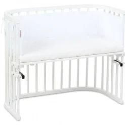 Babybay Protetor de Grades Algodão Orgânico para Maxi, Boxspring, Comfort e Comfort Plus - branco