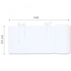Babybay Protetor de Grades Algodão Orgânico para modelo Original - branco