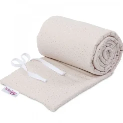 Babybay Protetor de Grades Algodão Orgânico Royal para Maxi, Boxspring, Comfort e Comfort Plus - beige