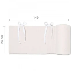 Babybay Protetor de Grades Algodão Orgânico Royal para modelo Original - beige