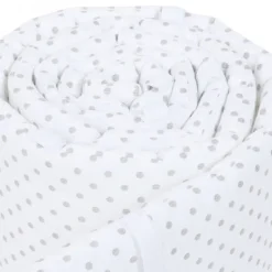 Babybay Protetor de Grades Piqué para modelo Original - branco c/ pontos cinza claro