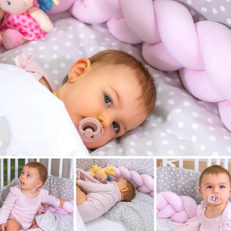 Babybay Rolo Trançado para todos os modelos - branco/beige/aqua