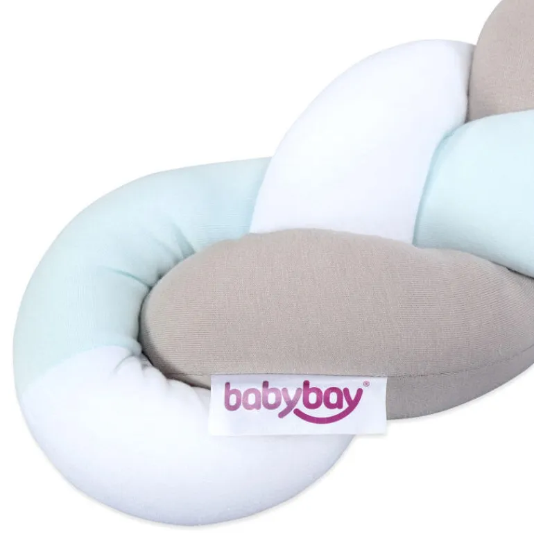 Babybay Rolo Trançado para todos os modelos - branco/beige/aqua