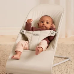 BabyBjorn Espreguiçadeira Balance Soft Woven/Jersey/Mesh - Beige Claro