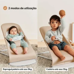 BabyBjorn Espreguiçadeira Balance Soft Woven/Jersey/Mesh - Beige Claro