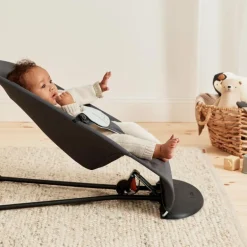 BabyBjorn Espreguiçadeira Balance Soft Woven/Jersey - Gris Oscuro/Gris Claro