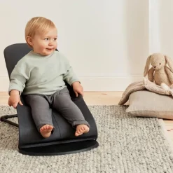 BabyBjorn Espreguiçadeira Balance Soft Woven/Jersey - Gris Oscuro/Gris Claro