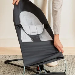 BabyBjorn Espreguiçadeira Balance Soft Woven/Jersey - Gris Oscuro/Gris Claro