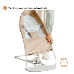BabyBjorn Espreguiçadeira Balance Soft Woven/Jersey - Gris Oscuro/Gris Claro