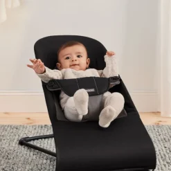 BabyBjorn Espreguiçadeira Balance Soft Woven - Negro/Gris Oscuro