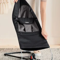 BabyBjorn Espreguiçadeira Balance Soft Woven - Negro/Gris Oscuro