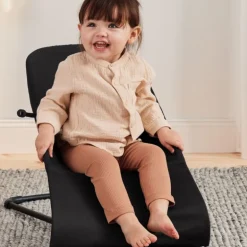 BabyBjorn Espreguiçadeira Balance Soft Woven - Negro/Gris Oscuro