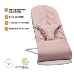 BabyBjorn Espreguiçadeira Bliss Woven Pétala - Rosa Palo
