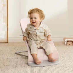 BabyBjorn Espreguiçadeira Bliss Woven Melange - Rosa Claro