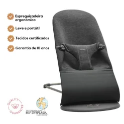BabyBjorn Espreguiçadeira Bliss 3D Jersey - Gris Oscuro