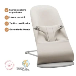 BabyBjorn Espreguiçadeira Bliss 3D Jersey - Beige Claro
