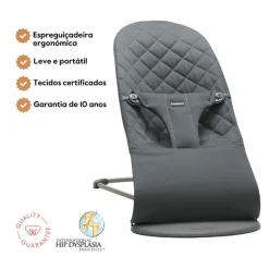 BabyBjorn Espreguiçadeira Bliss Woven Classic - Antracita