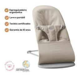 BabyBjorn Espreguiçadeira Bliss Woven Melange - Beige Claro
