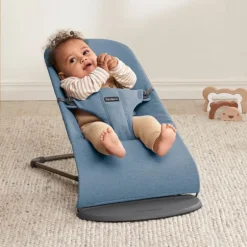 BabyBjorn Espreguiçadeira Bliss Woven Melange - Azul
