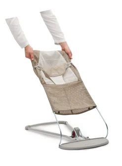 BabyBjorn Forra para Espreguiçadeira Bliss Mesh - Gris Arena/Blanco