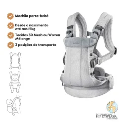 Babybjorn Mochila Porta Bebé Harmony - Plata Mesh
