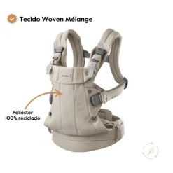Babybjorn Mochila Porta Bebé Harmony Woven Melange - Rosa Claro
