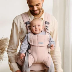 Babybjorn Mochila Porta Bebé Harmony Woven Melange - Rosa Claro