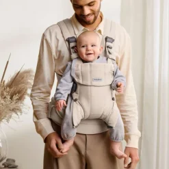 Babybjorn Mochila Porta Bebé Harmony Woven Melange - Beige Claro