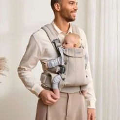 Babybjorn Mochila Porta Bebé Harmony Woven Melange - Beige Claro