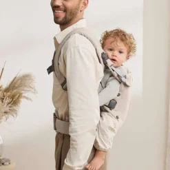 Babybjorn Mochila Porta Bebé Harmony Woven Melange - Beige Claro