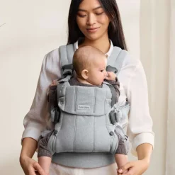 Babybjorn Mochila Porta Bebé Harmony Woven Melange - Gris Claro