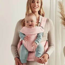 BabyBjorn Mochila Porta Bebé Mini 3D Jersey - Rosa Claro