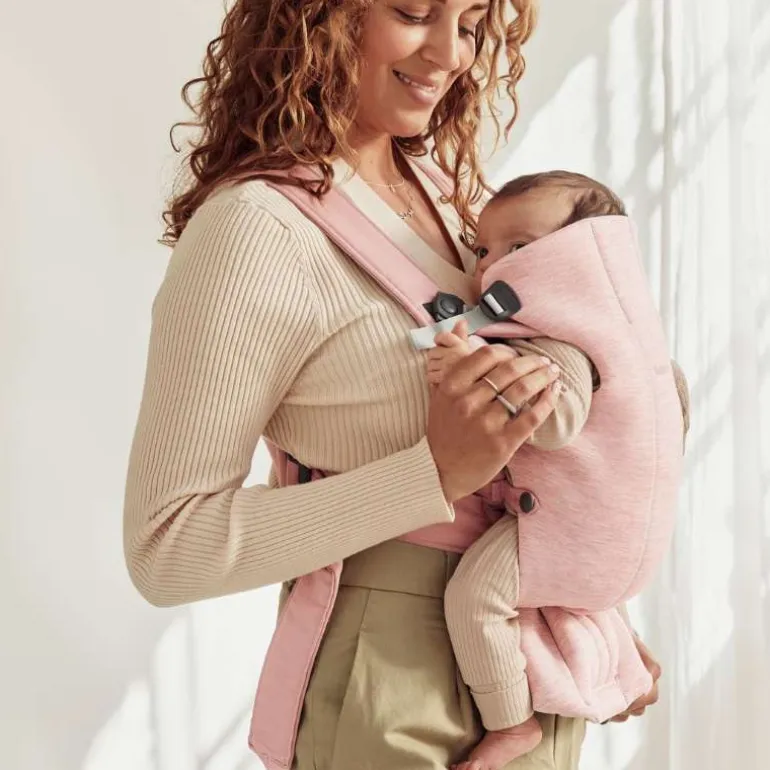 BabyBjorn Mochila Porta Bebé Mini 3D Jersey - Rosa Claro