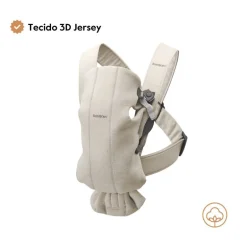 BabyBjorn Mochila Porta Bebé Mini 3D Jersey - Rosa Claro
