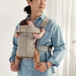 BabyBjorn Mochila Porta Bebé Mini Mesh - Greige