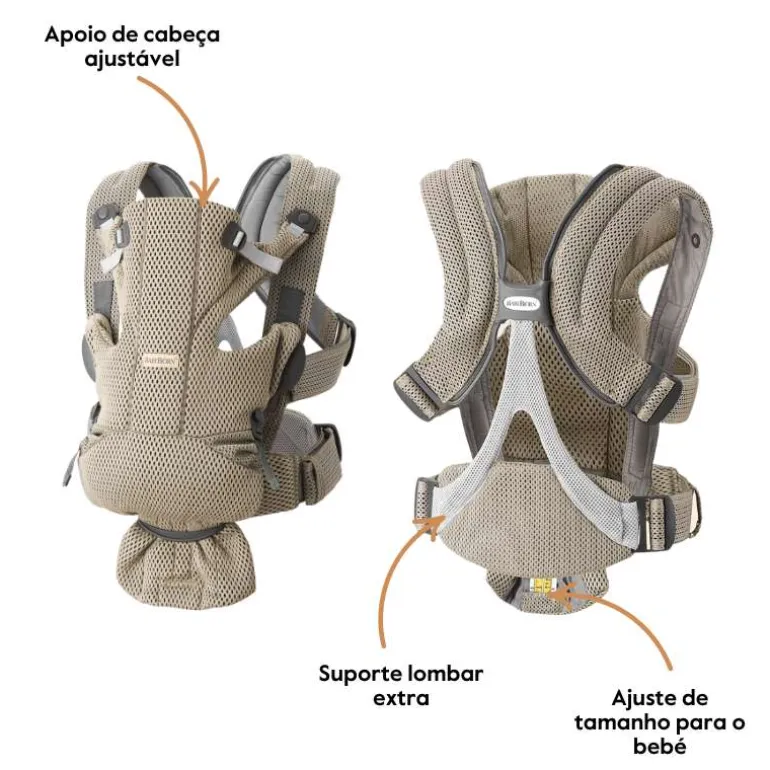 BabyBjorn Mochila Porta Bebé Move Mesh - Azul Marino