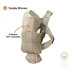 BabyBjorn Mochila Porta Bebé Mini Woven - Negro