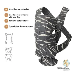 BabyBjorn Mochila Porta Bebé Mini Cotton - Antracita/Paisaje
