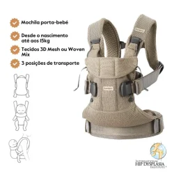 BabyBjorn Mochila Porta Bebé One Air - Gris/beige