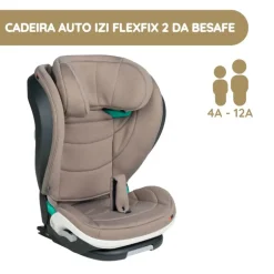 BeSafe Cadeira Auto Flex FIX 2 i-Size - Dark Sand SoftBreeze