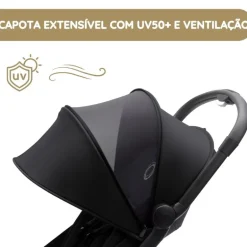 Bugaboo Carrinho de Bebé Butterfly - Black/Midnight Black