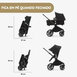 Bugaboo Carrinho de Bebé Fox Cub completo - Midnight black